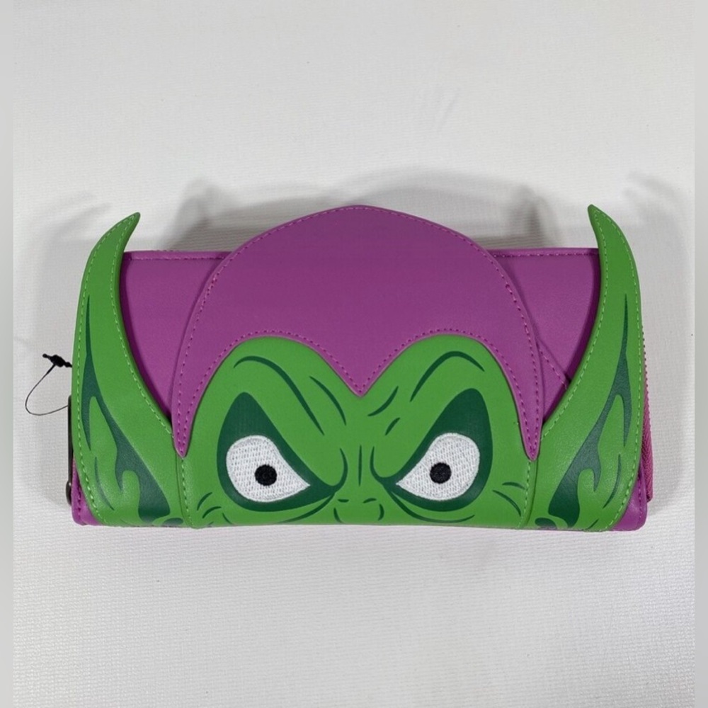 ❌SALE❌Loungefly Marvel Green Goblin Zip Around Full Size Wallet Exclusive NWT - Picture 1 of 6